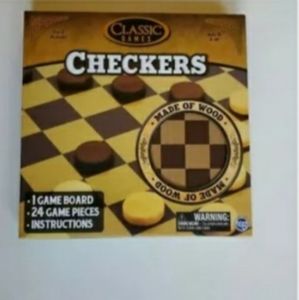 NIB! Classic Games Checkers Made Of Wood TCG